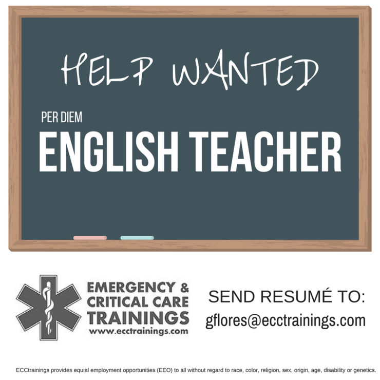 Help Wanted: English Teacher